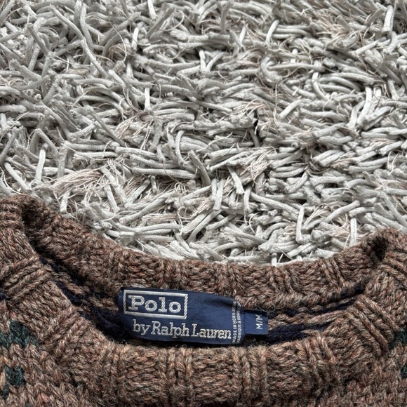 Polo Ralph Lauren Pullover 100% Wool Sweater ReinDeer Antler Battle *VINTAGE* - Picture 8 of 12